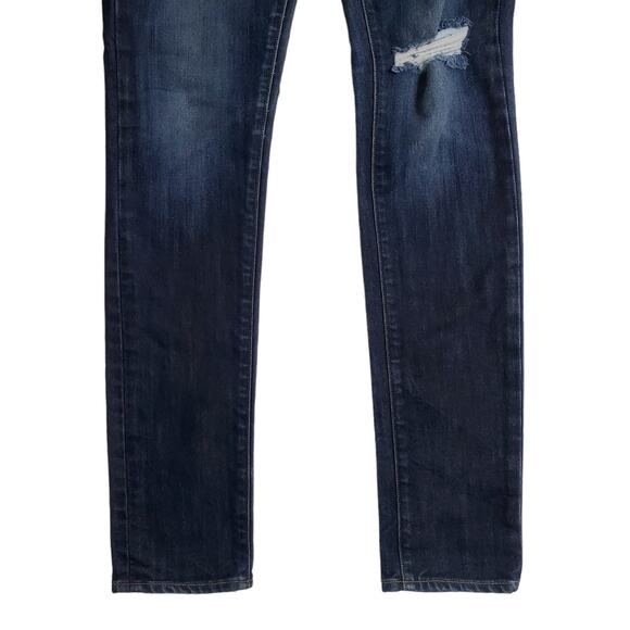 Paige Skyline Distressed Straight Leg Jean McKinley Wash Size 27, Size 4 - Picture 5 of 13